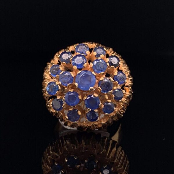 #1906A 14 k Yellow Gold Sapphires