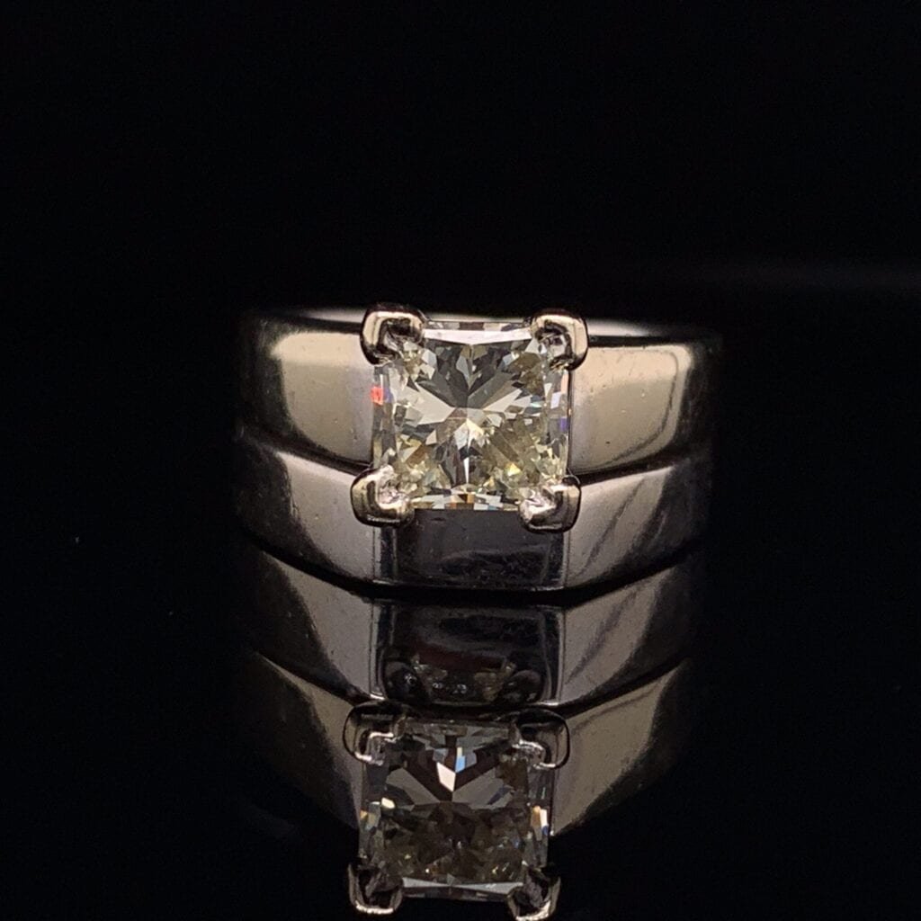 1.51 Princess Cut Engagement Ring and Band