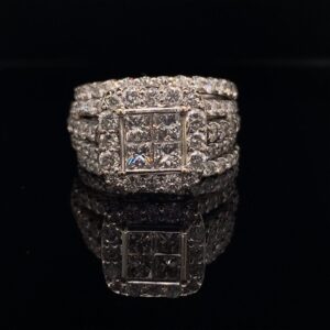 #2795-973000 3.00 CTW Cluster Ring and matching bands