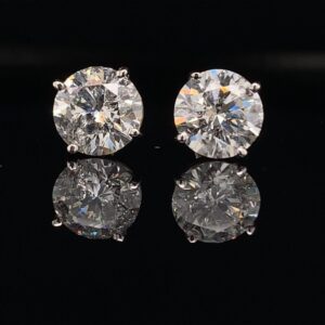 #103-9712000 Stunning 3.06CTW Earrings H color I1 clarity