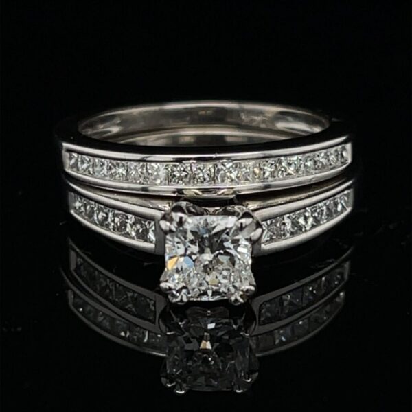 #2581-971799 1.30CTW 14K White Gold Engagement Ring G SI2 IGI