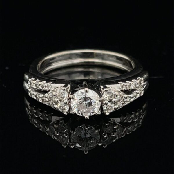 #2431-97500 14K White Gold Engagement Ring