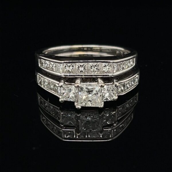 #2805-M974000 0.63ct. PR 14K White Gold Engagement Ring G VS1 GIA