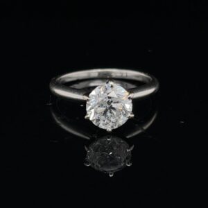#3083-971200 14K White Gold Engagement Ring Color G Clarity I1