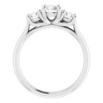 122105 544 14K White 4.1 mm Round Engagement Ring