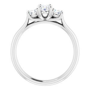 #122105:530 14K White 6×4 mm Oval Engagement Ring Mounting|#122105:530 14K White 6×4 mm Oval Engagement Ring Mounting|#122105:530 14K White 6×4 mm Oval Engagement Ring Mounting