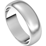 14K White Standard Weight Standard Fit Half Round Band with Satin Finish ITEM#HR11:32807:P WIDTH6 mm FINGER SIZE11 THICKNESS1.55 mm APPROX. WEIGHT4.08 DWT (6.35 grams)