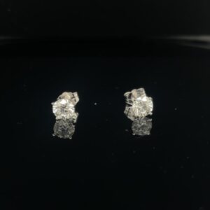 #Apr138-971200 Lab-Grown 1.08ct. 14K White Gold Earrings Color G Clarity VS2