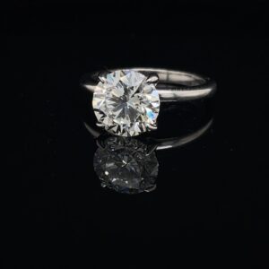 14K White Gold 3.0ct. Solitaire Lab-Grown Color G Clarity VS1