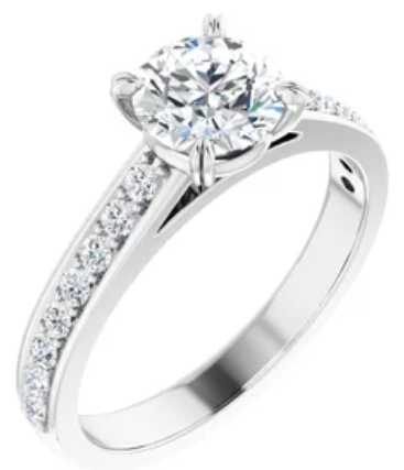 Cathedral Setting Engagement Ring