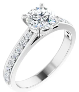 Cathedral Setting Engagement Ring