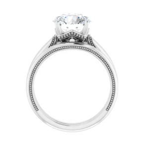 14K White Gold 4 Prong Solitaire with 2.00 Carat Round Lab Grown Diamond Color E Clarity VS1 IGI Certified 499125233