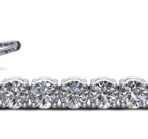 14K W Tennis Bracelet 3.28 carats lab-grown diamonds color F clarity VS1