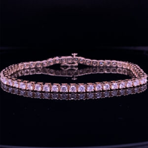 14K YELLOW GOLD TENNIS BRACELET 10.33 GRAMS 3.12 CARATS TOTAL WEIGHT COLOR F CLARITY VS1