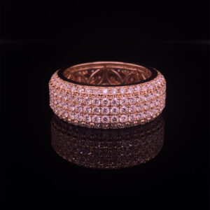 ROD STOCK 14K YELLOW GOLD MENS DIAMOND BAND 6.00 CARAT TOTAL WEIGHT COLOR G CLARITY VS2 RING SIZE 11