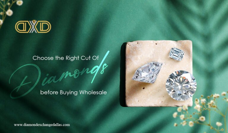 Three diamonds on green silk backdrop
