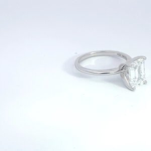 Emerald-cut diamond solitaire engagement ring Emerald-cut diamond solitaire engagement ring