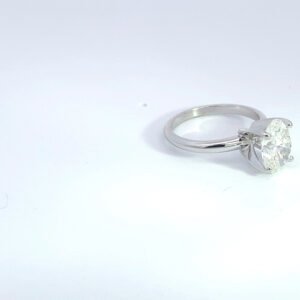 Solitaire diamond engagement ring on white Solitaire diamond engagement ring on white