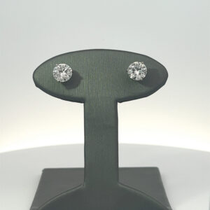 14K WHITE GOLD 3.03 CARAT DIAMOND STUDS RODSTOCK