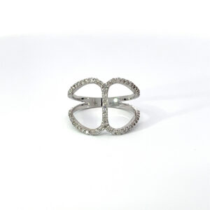 14k White Gold Right Hand Ring 0.49 Carat Diamond Ring RODSTOCK 738