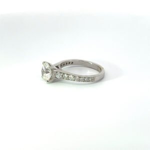 white gold diamond engagement ring with side stones white gold diamond engagement ring with side stones