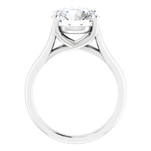 Solitaire diamond engagement ring in white gold Solitaire diamond engagement ring in white gold
