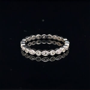 14K White Gold Stackable 0.40 CT TW Eternity Band